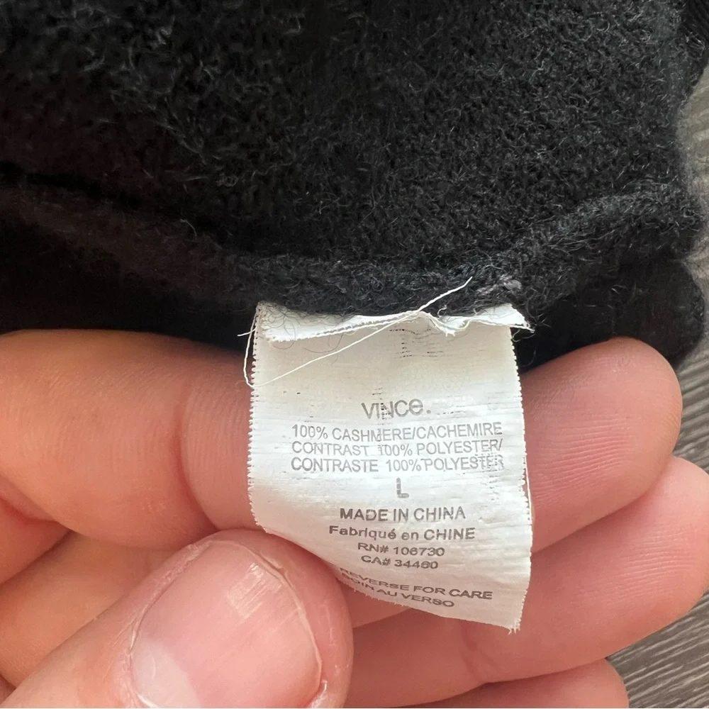 Vince 100% Cashmere Cardigan with Attached Shirt Collar - Picture 5 of 5